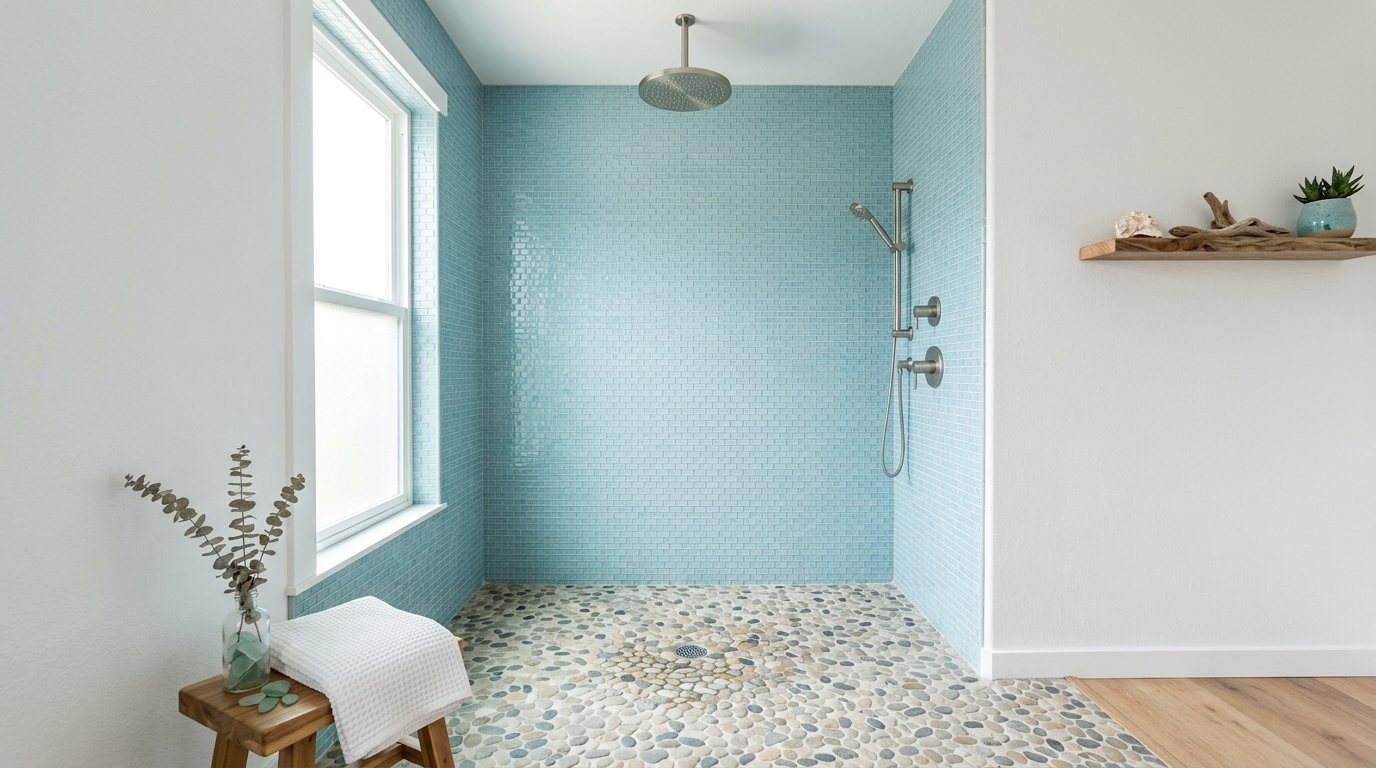 Add a built in niche to keep bottles off the floor